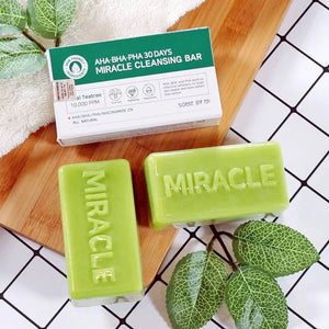SOME BY MI Miracle Acne Care Set - Soap + Toner + Serum + Cream - Skin Type Oily and Acne Prone Skin.