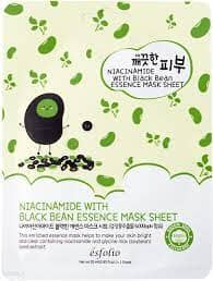 Esfolio Pure Skin Niacinamide Black Bean Essence Mask Sheet 25Ml - Skin Types - Suitable for All Skin types, Especially for Dull, Dry Skin.