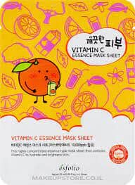 Esfolio Pure Skin Vitamin C Essence Mask Sheet 25Ml - All Skin Types especially used for Brightening, Pigmentation and Dark Spots.