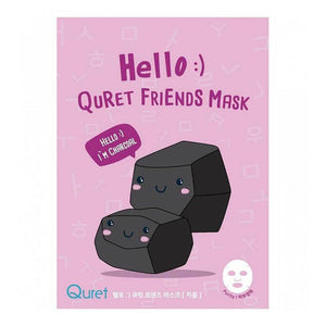 QURET - Hello Quret Friends Mask - Charcoal