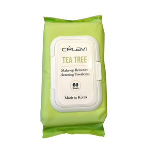 Celavi- tea tree makeup remover cleansing Towelettes
