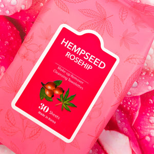 Celavi- hempseed rosehip makeup remover cleansing towelettes