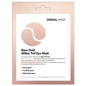 Dermal - Rose Gold Glitter Foil Eye Mask