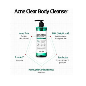 SOME BY MI AHA, BHA, PHA 30 Days Miracle Acne Clear Body Cleanser - Skin Type - Oily and Acne Prone Skin.